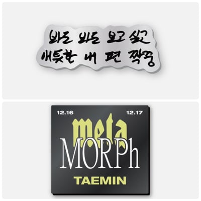 SHINee TAEMIN 個人演唱會 "METAMORPH" 官方周邊 造型徽章1