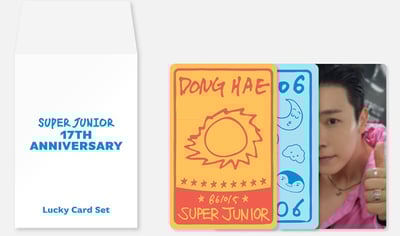 Super Junior 17週年紀念 官方紀念週邊 幸運卡組7