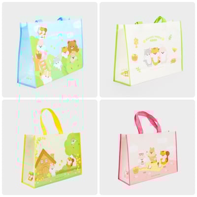 韓國大創 X 可愛小松鼠、小兔子系列 環保袋/購物袋/提袋1