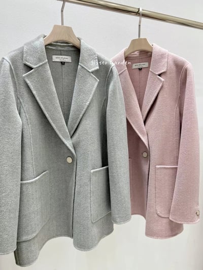 冬季新款 100%純手工羊毛 氣質西裝外套1