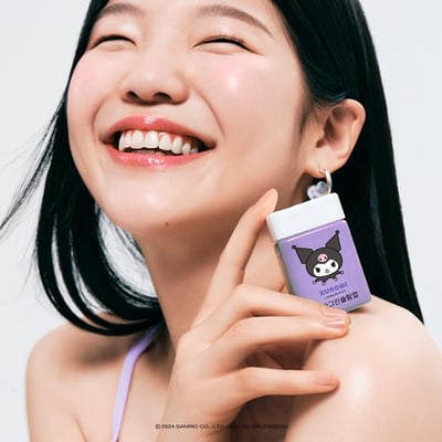 愛茉莉 X 三麗鷗 KUROMI 庫洛米聯名包裝 綠茶片2