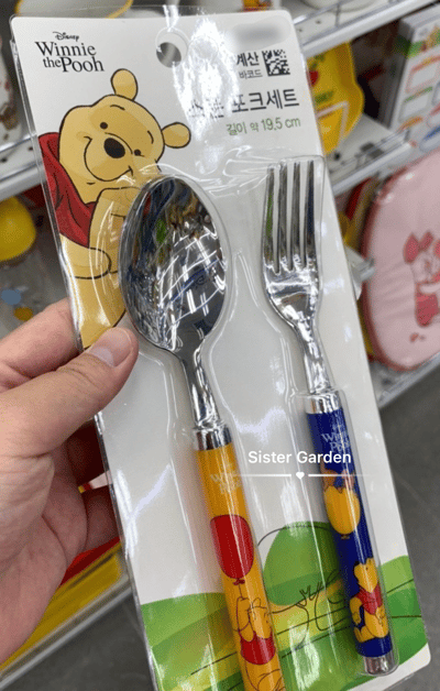 韓國大創 X 迪士尼聯名 小熊維尼造型餐碗/餐具6