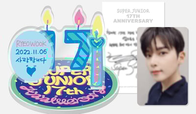 Super Junior 17週年紀念 官方紀念週邊 壓克力立牌&AR語音卡組10