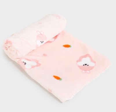 韓國大創 X 可愛小松鼠、小兔子系列 冷氣毯3