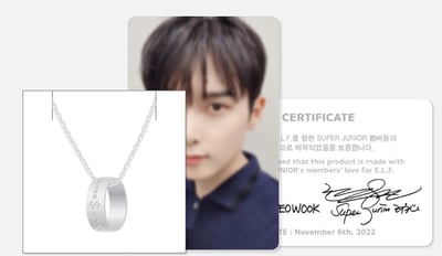 Super Junior 17週年紀念 官方紀念週邊 項鍊組9