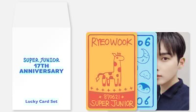 Super Junior 17週年紀念 官方紀念週邊 幸運卡組9