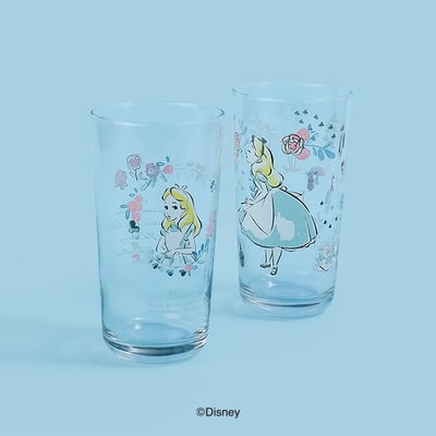 韓國大創 X 迪士尼聯名 愛麗絲夢遊仙境 玻璃杯1