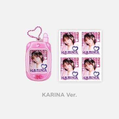 aespa 官方周邊 復古手機造型鑰匙圈套組2