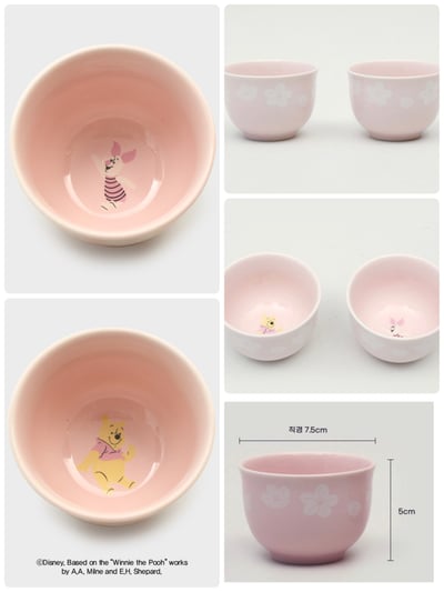 韓國大創 X 迪士尼聯名 小熊維尼家族 陶瓷餐碗/盤、馬克杯6