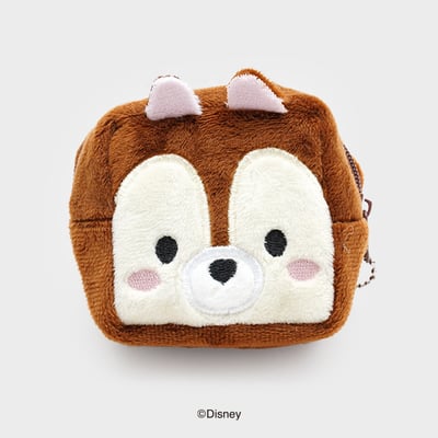 韓國大創 X 迪士尼聯名 奇奇蒂蒂家族 絨毛化妝包收納袋/零錢收納包6