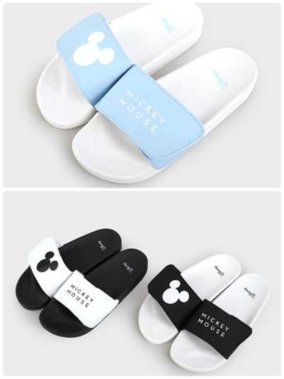 韓國大創 X 迪士尼聯名 米奇家族 魔鬼氈室內拖鞋1