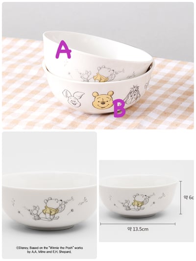 韓國大創 X 迪士尼聯名 小熊維尼家族 陶瓷餐碗/盤、馬克杯3