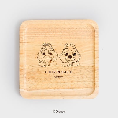 韓國大創 X 迪士尼聯名 奇奇蒂蒂家族 木製 置物盤、杯墊5