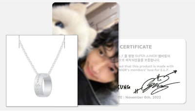 Super Junior 17週年紀念 官方紀念週邊 項鍊組4