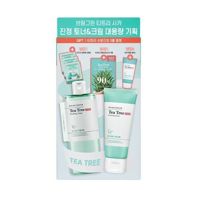 Bring Green 茶樹積雪草舒緩修護爽膚水+面霜 組合套組1