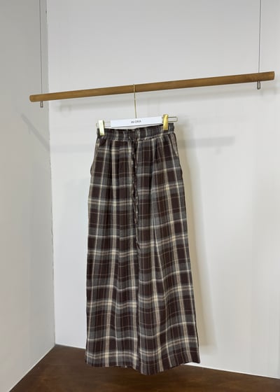 A07 Odéon復古毛呢格紋長褲5