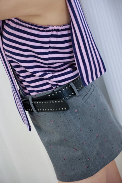 午夜玫瑰小花短裙2