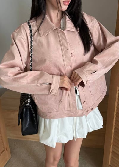 卡蜜兒浪漫繆思麂皮外套5