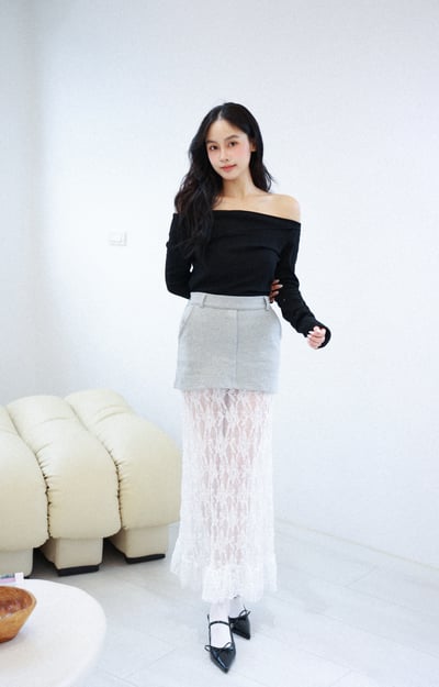 奧拉的法式雙重奏蕾絲裙1