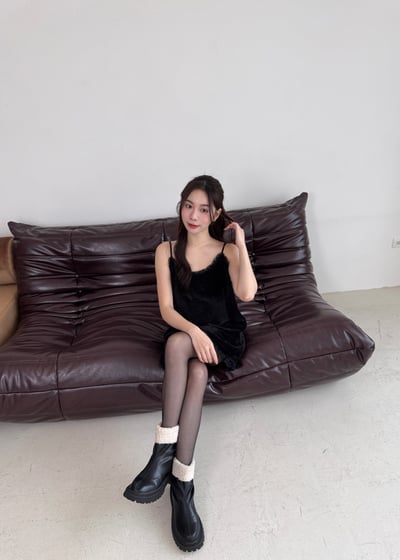 A16 洛兒米的蕾絲棉絨洋裝2