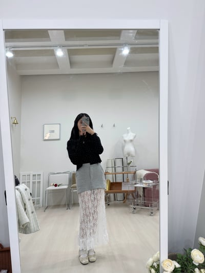 奧拉的法式雙重奏蕾絲裙4