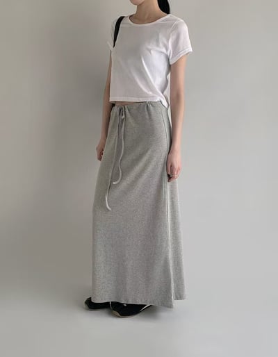 J15 棉質綁帶長裙5