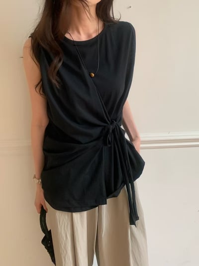 Ju07 綁帶設計無袖上衣4