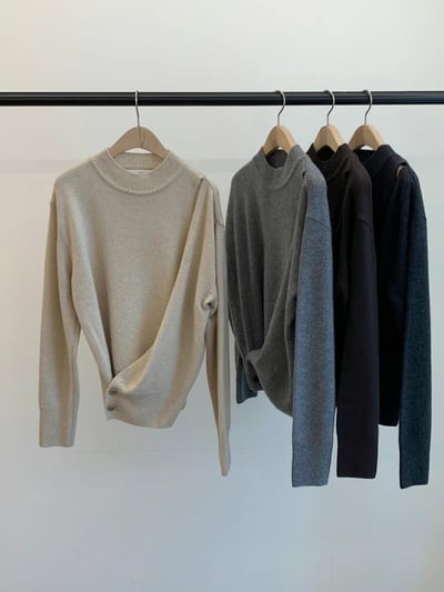 G01 設計感小露肩毛衣 4colors8