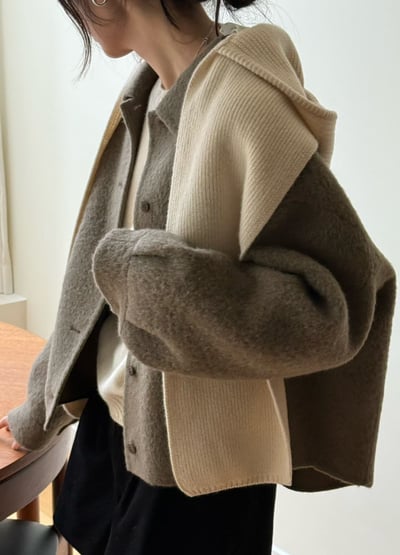 De02 針織連帽圍脖3