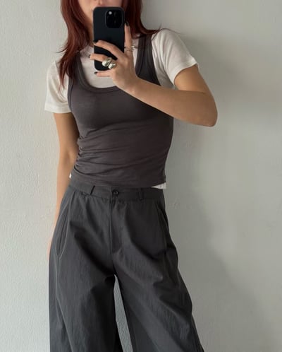 J21 極簡時髦背心set2