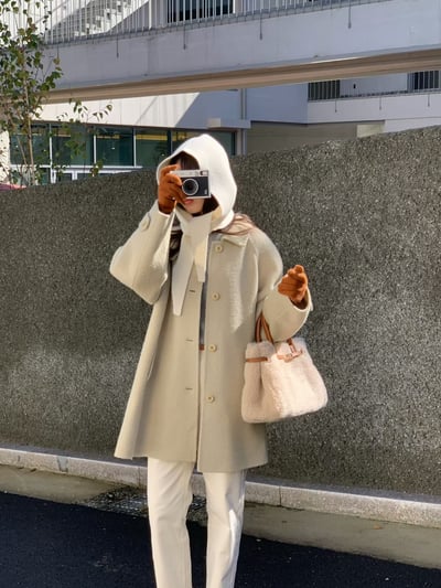 De11 羊毛手工中長款大衣6