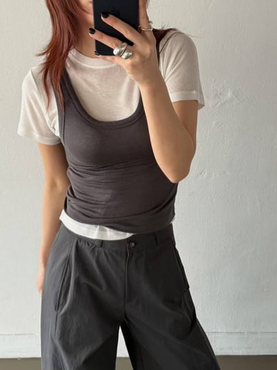 J21 極簡時髦背心set1