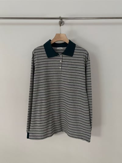 條紋撞色polo上衣3