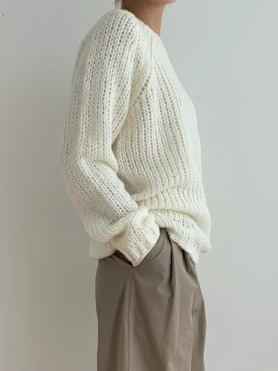 Alpaca44%洞洞針織上衣5