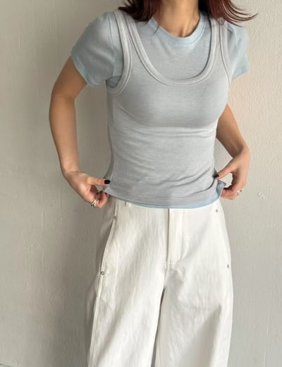 J21 極簡時髦背心set3