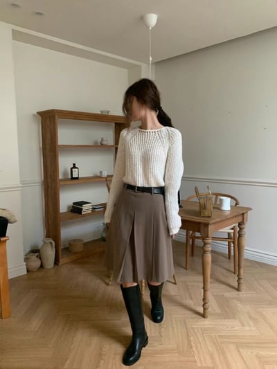 Alpaca44%洞洞針織上衣3