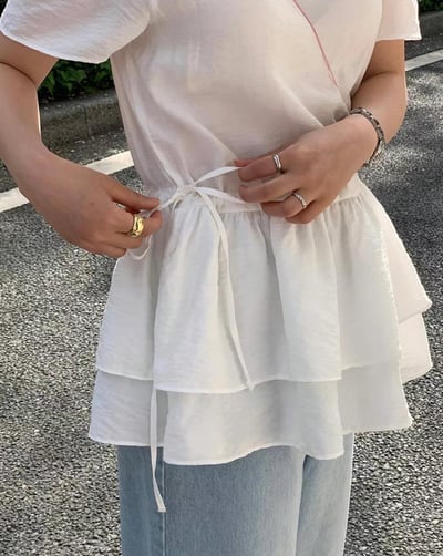 Ap19 荷葉下擺上衣7