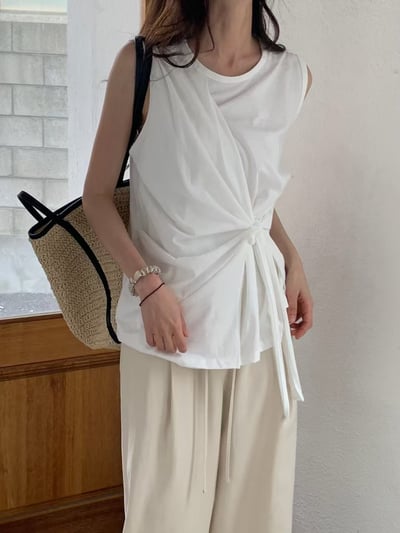 Ju07 綁帶設計無袖上衣3
