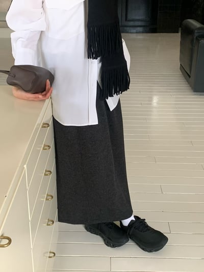 De09 後開衩直筒長裙4