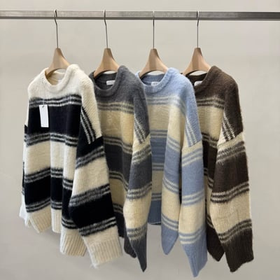 De15 羊毛粗細條紋毛衣3