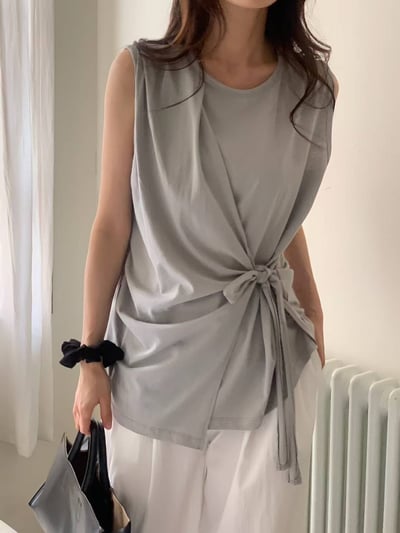Ju07 綁帶設計無袖上衣8