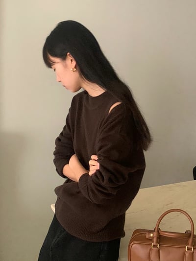 G01 設計感小露肩毛衣 4colors6