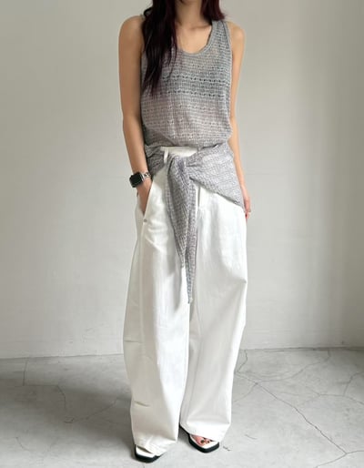 J20 工裝休閒繭型寬褲(附皮帶)5