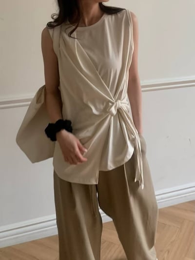 Ju07 綁帶設計無袖上衣6