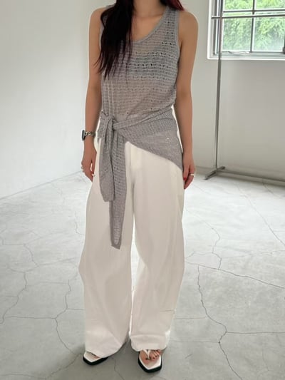 J04 網格透膚背心+綁巾裙圍3