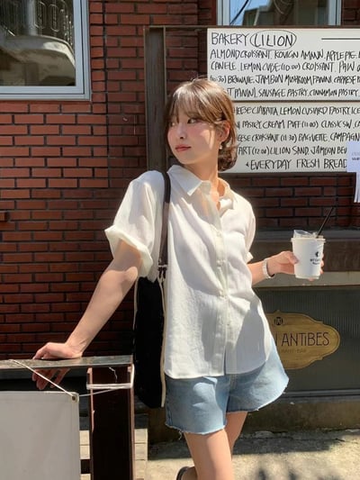 J07 午後浪漫短袖襯衫1