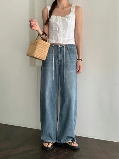 Ju05 一見鍾情抽繩牛仔褲2