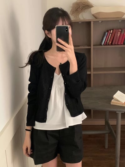 春夏圓領小開衫1