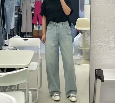 Ap26 刷白牛仔寬褲2