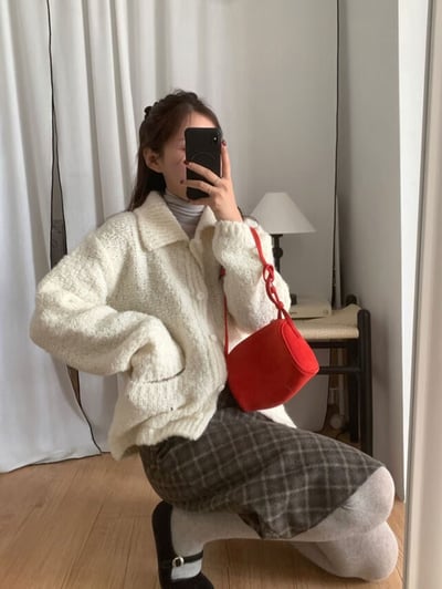 De28 羊駝毛翻領針織9